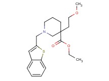 ethyl 1-(1-benzothien-2-ylmethyl)-3-(2-methoxyethyl)-3-piperidinecarboxylate