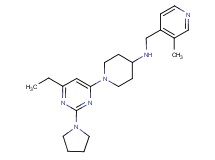 1-(6-ethyl-2-pyrrolidin-1-ylpyrimidin-4-yl)-N-[(3-methylpyridin-4-yl)methyl]piperidin-4-amine