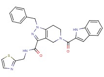 1-benzyl-5-(1H-indol-2-ylcarbonyl)-N-(1,3-thiazol-2-ylmethyl)-4,5,6,7-tetrahydro-1H-pyrazolo[4,3-c]pyridine-3-carboxamide