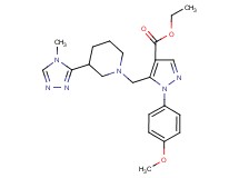 ethyl 1-(4-methoxyphenyl)-5-{[3-(4-methyl-4H-1,2,4-triazol-3-yl)-1-piperidinyl]methyl}-1H-pyrazole-4-carboxylate