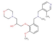 1-[2-methoxy-6-({methyl[(3-methyl-4-pyridinyl)methyl]amino}methyl)phenoxy]-3-(4-morpholinyl)-2-propanol