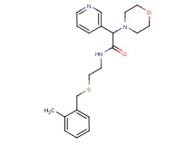 N-{2-[(2-methylbenzyl)thio]ethyl}-2-(4-morpholinyl)-2-(3-pyridinyl)acetamide