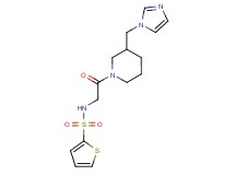 N-{2-[3-(1H-imidazol-1-ylmethyl)-1-piperidinyl]-2-oxoethyl}-2-thiophenesulfonamide