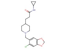 3-{1-[(6-chloro-1,3-benzodioxol-5-yl)methyl]-4-piperidinyl}-N-cyclopropylpropanamide