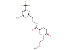 1-(2-methoxyethyl)-N-{2-[4-methyl-6-(trifluoromethyl)-2-pyrimidinyl]ethyl}-6-oxo-3-piperidinecarboxamide