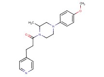 4-(4-methoxyphenyl)-2-methyl-1-[3-(4-pyridinyl)propanoyl]piperazine