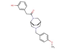 3-{2-[(1S*,5R*)-3-(4-methoxybenzyl)-3,6-diazabicyclo[3.2.2]non-6-yl]-2-oxoethyl}phenol