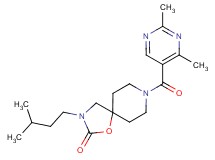 8-[(2,4-dimethylpyrimidin-5-yl)carbonyl]-3-(3-methylbutyl)-1-oxa-3,8-diazaspiro[4.5]decan-2-one