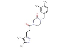 1-(3,4-dimethylbenzyl)-4-[3-(4,5-dimethyl-1H-pyrazol-3-yl)propanoyl]-2-piperazinone