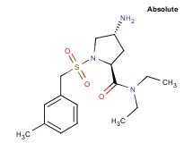 (4R)-4-amino-N,N-diethyl-1-[(3-methylbenzyl)sulfonyl]-L-prolinamide