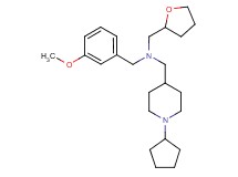 1-(1-cyclopentyl-4-piperidinyl)-N-(3-methoxybenzyl)-N-(tetrahydro-2-furanylmethyl)methanamine