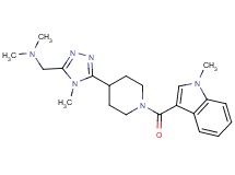 N,N-dimethyl-1-(4-methyl-5-{1-[(1-methyl-1H-indol-3-yl)carbonyl]piperidin-4-yl}-4H-1,2,4-triazol-3-yl)methanamine