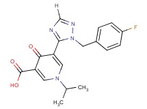5-[1-(4-fluorobenzyl)-1H-1,2,4-triazol-5-yl]-1-isopropyl-4-oxo-1,4-dihydropyridine-3-carboxylic acid