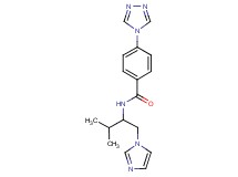 N-[1-(1H-imidazol-1-ylmethyl)-2-methylpropyl]-4-(4H-1,2,4-triazol-4-yl)benzamide