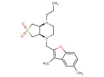 (4aS*,7aR*)-1-[(3,5-dimethyl-1-benzofuran-2-yl)methyl]-4-propyloctahydrothieno[3,4-b]pyrazine 6,6-dioxide