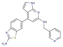 6-{6-[(pyridin-3-ylmethyl)amino]-1H-pyrrolo[2,3-b]pyridin-4-yl}-1,3-benzothiazol-2-amine