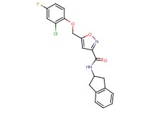 5-[(2-chloro-4-fluorophenoxy)methyl]-N-(2,3-dihydro-1H-inden-2-yl)-3-isoxazolecarboxamide