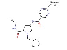 N-{(3S,5S)-1-(cyclopentylmethyl)-5-[(ethylamino)carbonyl]pyrrolidin-3-yl}-2-ethylpyrimidine-5-carboxamide