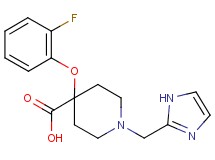 4-(2-fluorophenoxy)-1-(1H-imidazol-2-ylmethyl)piperidine-4-carboxylic acid
