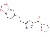2-({5-[(1,3-benzodioxol-5-yloxy)methyl]-1H-pyrazol-3-yl}carbonyl)isoxazolidine