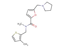 N-methyl-N-[(3-methyl-2-thienyl)methyl]-5-(pyrrolidin-1-ylmethyl)-2-furamide