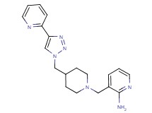3-[(4-{[4-(2-pyridinyl)-1H-1,2,3-triazol-1-yl]methyl}-1-piperidinyl)methyl]-2-pyridinamine
