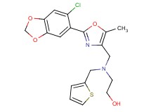 2-[{[2-(6-chloro-1,3-benzodioxol-5-yl)-5-methyl-1,3-oxazol-4-yl]methyl}(2-thienylmethyl)amino]ethanol