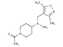 1-acetyl-N-[(3,5-dimethylisoxazol-4-yl)methyl]-N-methylpiperidin-4-amine