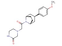 4-{2-[(3-endo)-3-(4-methoxyphenyl)-8-azabicyclo[3.2.1]oct-8-yl]-2-oxoethyl}-2-piperazinone