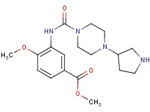 methyl 4-methoxy-3-{[(4-pyrrolidin-3-ylpiperazin-1-yl)carbonyl]amino}benzoate