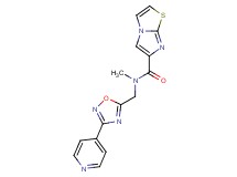 N-methyl-N-{[3-(4-pyridinyl)-1,2,4-oxadiazol-5-yl]methyl}imidazo[2,1-b][1,3]thiazole-6-carboxamide trifluoroacetate