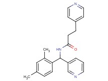 N-[(2,4-dimethylphenyl)(pyridin-3-yl)methyl]-3-pyridin-4-ylpropanamide
