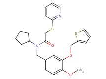 N-cyclopentyl-N-[4-methoxy-3-(2-thienylmethoxy)benzyl]-2-(2-pyridinylthio)acetamide