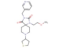 1-(2-methoxyethyl)-3-(3-pyridinylmethyl)-8-(tetrahydro-3-thienyl)-1,3,8-triazaspiro[4.5]decane-2,4-dione