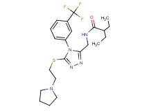 2-ethyl-N-({5-{[2-(1-pyrrolidinyl)ethyl]thio}-4-[3-(trifluoromethyl)phenyl]-4H-1,2,4-triazol-3-yl}methyl)butanamide