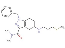 1-benzyl-N,N-dimethyl-5-{[3-(methylthio)propyl]amino}-4,5,6,7-tetrahydro-1H-indazole-3-carboxamide