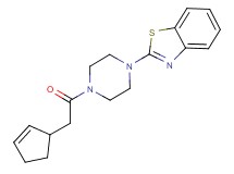 2-[4-(2-cyclopenten-1-ylacetyl)-1-piperazinyl]-1,3-benzothiazole