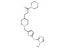 4-{3-[1-({5-[(4-methyl-4H-1,2,4-triazol-3-yl)thio]-2-furyl}methyl)-4-piperidinyl]propanoyl}morpholine