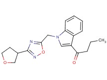1-(1-{[3-(tetrahydrofuran-3-yl)-1,2,4-oxadiazol-5-yl]methyl}-1H-indol-3-yl)butan-1-one
