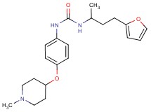 N-[3-(2-furyl)-1-methylpropyl]-N'-{4-[(1-methylpiperidin-4-yl)oxy]phenyl}urea
