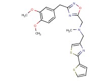 1-[3-(3,4-dimethoxybenzyl)-1,2,4-oxadiazol-5-yl]-N-methyl-N-{[2-(2-thienyl)-1,3-thiazol-4-yl]methyl}methanamine
