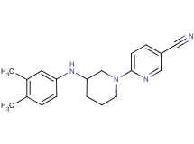 6-{3-[(3,4-dimethylphenyl)amino]-1-piperidinyl}nicotinonitrile