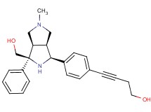 4-{4-[(1S*,3S*,3aR*,6aS*)-3-(hydroxymethyl)-5-methyl-3-phenyloctahydropyrrolo[3,4-c]pyrrol-1-yl]phenyl}but-3-yn-1-ol