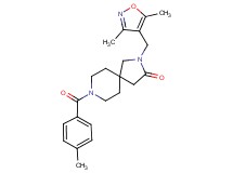 2-[(3,5-dimethylisoxazol-4-yl)methyl]-8-(4-methylbenzoyl)-2,8-diazaspiro[4.5]decan-3-one