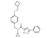 N-[4-(cyclobutylmethoxy)benzyl]-N-cyclopropyl-3-phenyl-1H-pyrazole-5-carboxamide