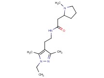 N-[2-(1-ethyl-3,5-dimethyl-1H-pyrazol-4-yl)ethyl]-2-(1-methylpyrrolidin-2-yl)acetamide