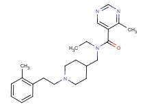 N-ethyl-4-methyl-N-({1-[2-(2-methylphenyl)ethyl]piperidin-4-yl}methyl)pyrimidine-5-carboxamide