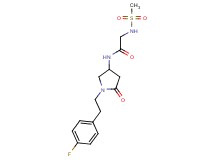 N-{1-[2-(4-fluorophenyl)ethyl]-5-oxopyrrolidin-3-yl}-2-[(methylsulfonyl)amino]acetamide