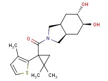 (3aR*,5S*,6S*,7aS*)-2-{[2,2-dimethyl-1-(3-methyl-2-thienyl)cyclopropyl]carbonyl}octahydro-1H-isoindole-5,6-diol