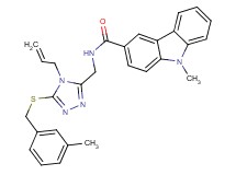 N-({4-allyl-5-[(3-methylbenzyl)thio]-4H-1,2,4-triazol-3-yl}methyl)-9-methyl-9H-carbazole-3-carboxamide